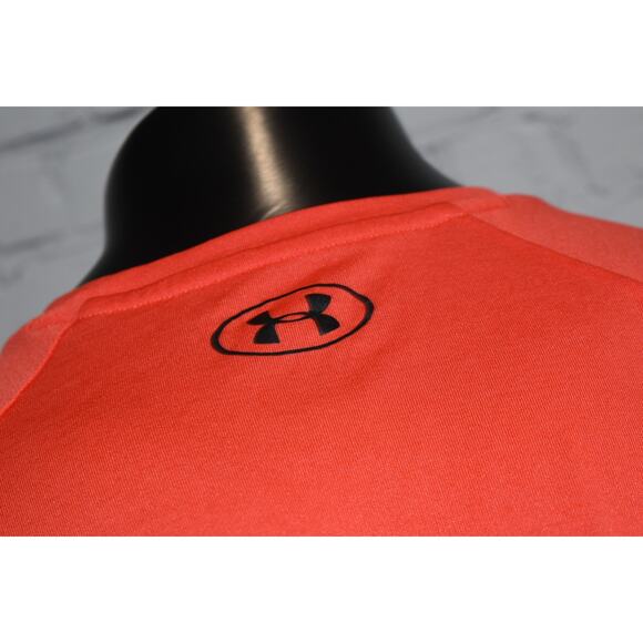 Under Armour Gym Shirt Tech Tee Mens Size Large Polyester HeatGear Pinkish Red - Picture 3 of 6